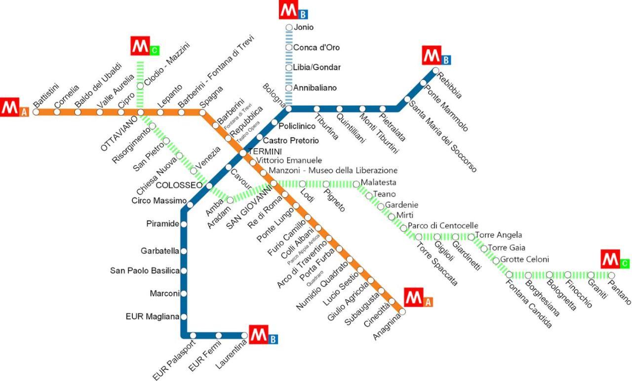 Metro A Modern Apartment Rzym Zewnętrze zdjęcie